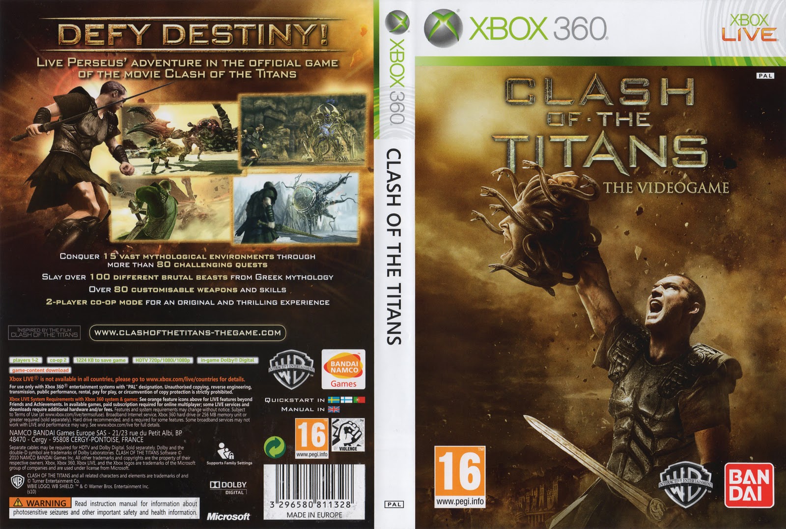 Capa Clash of The Titans Xbox 360